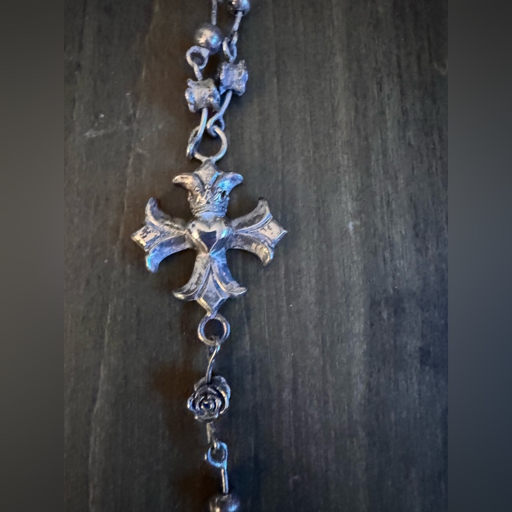 King Baby Sterling Silver ‘Rosary’ Necklace - Picture 4 of 10